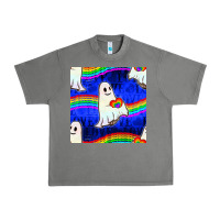 Tornado Pride lgbtq ghosts and heart with rainbow seamless Urban Heavy Tee - BundleAndBundleShop
