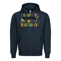 Navy bead up bitches itsmy birthday cg (1) Zipper Hoodie - CowGirlArtShop
