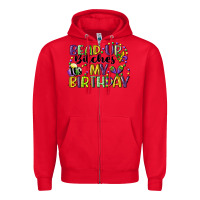 Red bead up bitches itsmy birthday cg (1) Zipper Hoodie - CowGirlArtShop