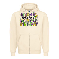 Sandshell bead up bitches itsmy birthday cg (1) Zipper Hoodie - CowGirlArtShop