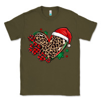 Army Green christmas paw heart Classic Tee - MaliasSmallBusiness