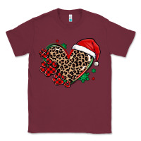 Burgundy christmas paw heart Classic Tee - MaliasSmallBusiness