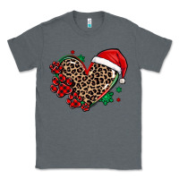 Charcoal Heather christmas paw heart Classic Tee - MaliasSmallBusiness