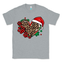 Heather Grey christmas paw heart Classic Tee - MaliasSmallBusiness
