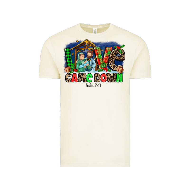 Love Came  Down Luke 2 11 Vintage Tee by MaliasSmallBusiness | Teevron