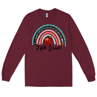 Burgundy fifth grade rainbow Long Sleeve Tee - RanaPortraitStore