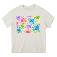 Cream tie dye heart shaped background 3200x2400 Heavy Core Tee - AdoDesignShop