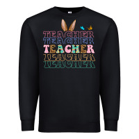 Black Easter bunny Teacher Premium Sweatshirt - OliviaCreatesArt