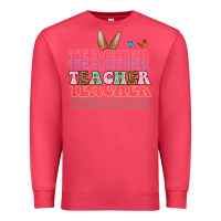 Cardinal Easter bunny Teacher Premium Sweatshirt - OliviaCreatesArt