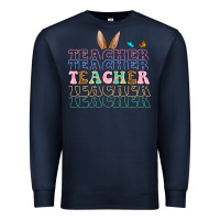 Navy Easter bunny Teacher Premium Sweatshirt - OliviaCreatesArt