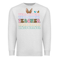 Oatmeal Heather Easter bunny Teacher Premium Sweatshirt - OliviaCreatesArt