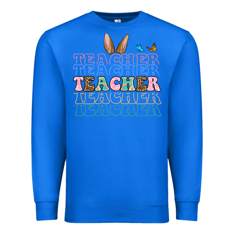 Easter Bunny Teacher Premium Sweatshirt by OliviaCreatesArt | Teevron
