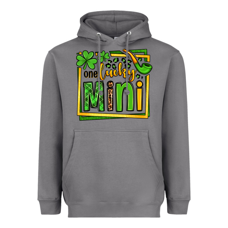 One Lucky Mini St. Patrick's Heavyweight Hoodie by OliviaCreatesArt | Teevron