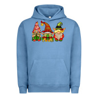 Pigment Pebble Blue Elf Gnomes Urban Hoodie - CowhideDigitalArt