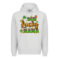 Dove Grey One lucky Mama St. Patrick's Day Premium Hoodie - CowGirlArtShop
