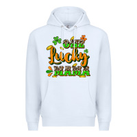 White One lucky Mama St. Patrick's Day Premium Hoodie - CowGirlArtShop