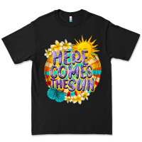 Black Here comes the sun Premium Tee - NancyCooperArtShop