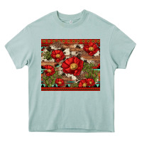 Arona red flower and cactus with cowhide and aztec Heavy Core Tee - Artiststas