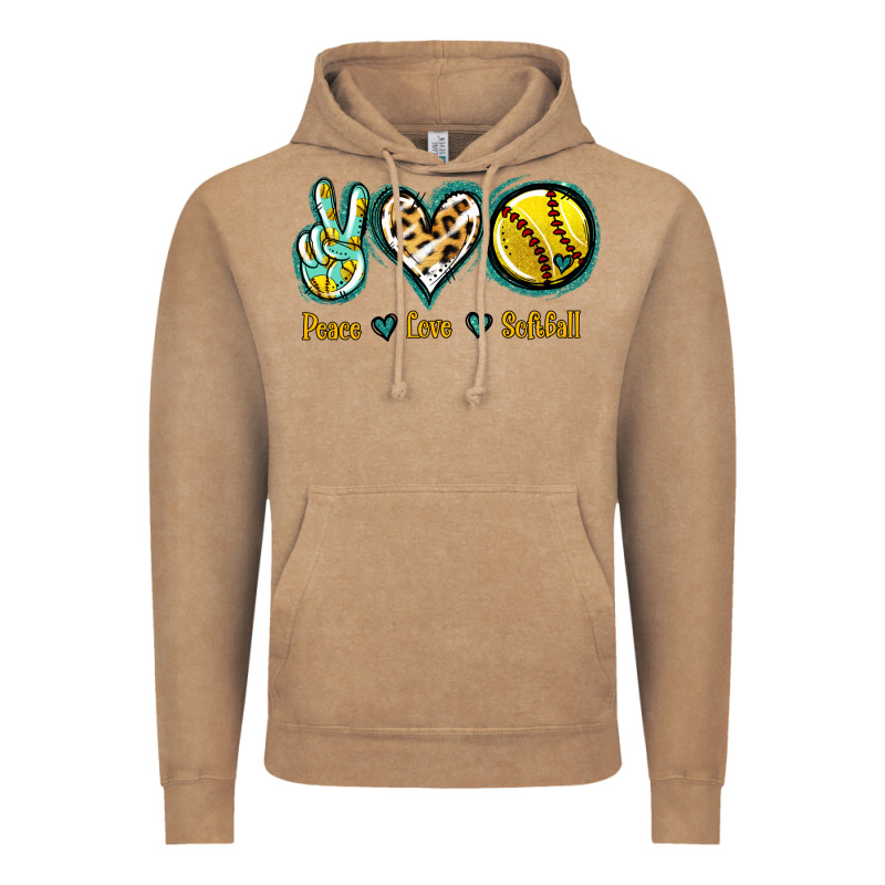 Peace Love Softball Vintage Hoodie by Jasminsmagicworld | Teevron