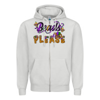Dove Grey beads please Zipper Hoodie - CowGirlArtShop