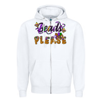White beads please Zipper Hoodie - CowGirlArtShop