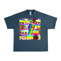 Midnight Navy Pride lgbtq hands with cowhide seamless pattern Urban Heavy Tee - BundleAndBundleShop