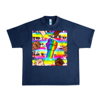 Navy Pride lgbtq hands with cowhide seamless pattern Urban Heavy Tee - BundleAndBundleShop