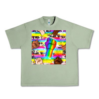 Oil Green Pride lgbtq hands with cowhide seamless pattern Urban Heavy Tee - BundleAndBundleShop