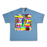 Pebble Blue Pride lgbtq hands with cowhide seamless pattern Urban Heavy Tee - BundleAndBundleShop