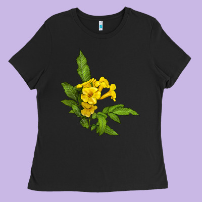 Yellow Elder Flower Ladies Tee Designed By Lillyallendesigns