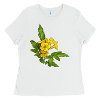 White yellow elder flower Ladies Tee - LillyAllenDesigns