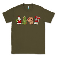 Army Green christmas milk and cookies Classic Tee - MaliasSmallBusiness