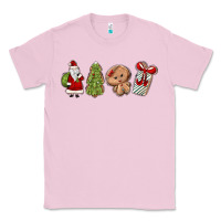 Bubblegum Pink christmas milk and cookies Classic Tee - MaliasSmallBusiness