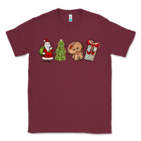 Burgundy christmas milk and cookies Classic Tee - MaliasSmallBusiness
