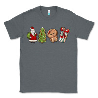 Charcoal Heather christmas milk and cookies Classic Tee - MaliasSmallBusiness