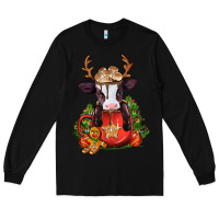 Black christmas baby cow hot cocoa Long Sleeve Tee - Jasminsmagicworld