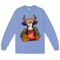 Colony Blue christmas baby cow hot cocoa Long Sleeve Tee - Jasminsmagicworld