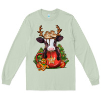 Christmas Baby Cow Hot Cocoa Long Sleeve Tee | Teevron