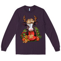Plum christmas baby cow hot cocoa Long Sleeve Tee - Jasminsmagicworld