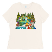 Bone hippie soul camping Ladies Tee - BarkalooDesign