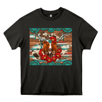 Asphalt longhorn with gemstone Heavy Core Tee - Artiststas