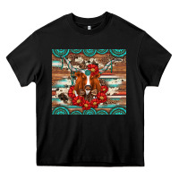 Black longhorn with gemstone Heavy Core Tee - Artiststas