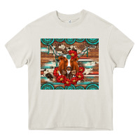 Cream longhorn with gemstone Heavy Core Tee - Artiststas