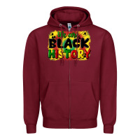 Burgundy we are black history Zipper Hoodie - CowGirlArtShop