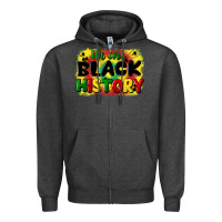 Charcoal Heather we are black history Zipper Hoodie - CowGirlArtShop