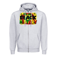 Heather Grey we are black history Zipper Hoodie - CowGirlArtShop