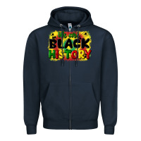 Navy we are black history Zipper Hoodie - CowGirlArtShop