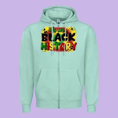 We Are Black History Zipper Hoodie Designed By Cowgirlartshop