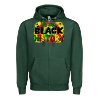 Sports Green we are black history Zipper Hoodie - CowGirlArtShop