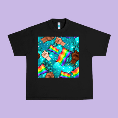 Pride Lgbtq Hands With Flag Seamless Pattern Urban Heavy Tee Designed By Bundleandbundleshop